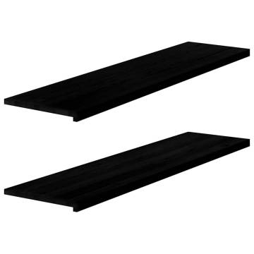 Dark Brown Solid Wood Window Sills - 2 pcs | HipoMarket UK