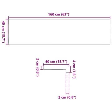 Dark Brown Solid Wood Window Sills - 2 pcs | HipoMarket UK