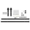 Sliding Door Hardware Kit 213 cm Steel Black - Hipomarket