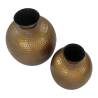 HSM Padua Small Vase - 30x35 cm Gold & Grey | Hipomarket