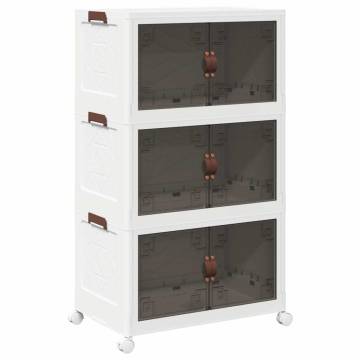 3-Tier Stackable Storage Box with Wheels - 75L | HipoMarket