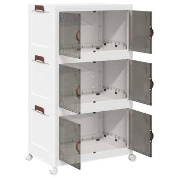 3-Tier Stackable Storage Box with Wheels - 75L | HipoMarket