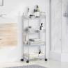 4-Tier Transparent Storage Trolley - Versatile & Durable