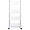 4-Tier Transparent Storage Trolley - Versatile & Durable