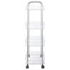 4-Tier Transparent Storage Trolley - Versatile & Durable