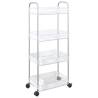 4-Tier Transparent Storage Trolley - Versatile & Durable