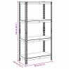 4-Layer Storage Shelf - Blue Steel & Engineered Wood