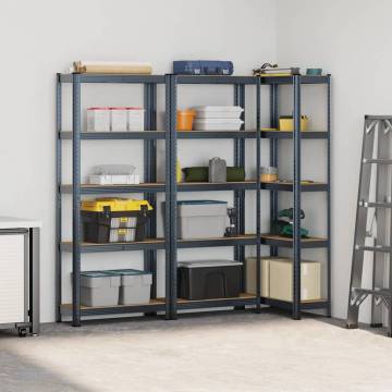 5-Layer Storage Shelves - Anthracite Steel & Engineered Wood