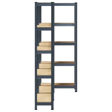 5-Layer Storage Shelves - Anthracite Steel & Engineered Wood