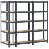 5-Layer Storage Shelves - Anthracite Steel & Engineered Wood