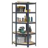  5-Layer Corner Shelf Anthracite Steel&Engineered Wood Colour anthracite Size 75 x 75 x 180 cm Quantity in Package 1 Amount 