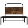 Robust 90x190 cm Smoked Oak Bed Frame - Without Mattress