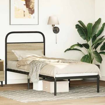 Sonoma Oak Bed Frame - Small Single 75x190 cm | HipoMarket