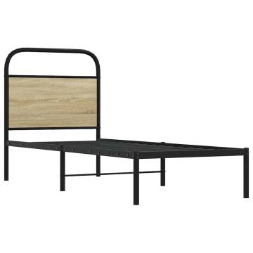 Sonoma Oak Bed Frame - Small Single 75x190 cm | HipoMarket