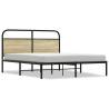 150x200 cm King Size Bed Frame - Sonoma Oak & Steel Design