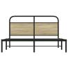 150x200 cm King Size Bed Frame - Sonoma Oak & Steel Design