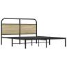 150x200 cm King Size Bed Frame - Sonoma Oak & Steel Design