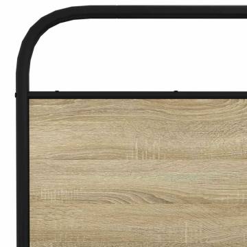 150x200 cm King Size Bed Frame - Sonoma Oak & Steel Design