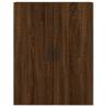 Stylish Highboard in Brown Oak | 69.5x34x180 cm