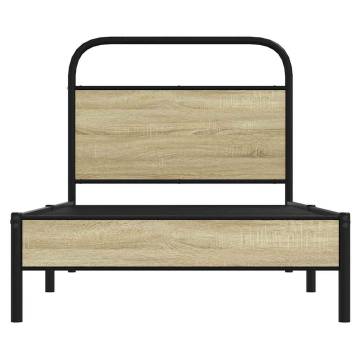 Sonoma Oak Bed Frame 75x190 cm - Elegant & Durable Design