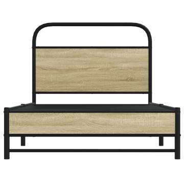 Stylish Sonoma Oak Bed Frame 90x200 cm | No Mattress Included