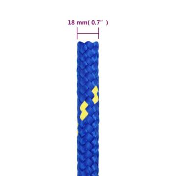 Boat Rope Blue 18mm 25m - Durable Polypropylene for Boating