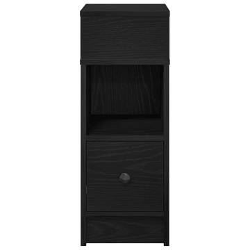 Bedside Cabinet with Drawer - Stylish Black Storage Solution