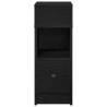 Bedside Cabinet with Drawer - Stylish Black Storage Solution