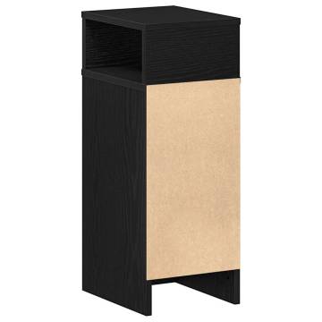 Bedside Cabinet with Drawer - Stylish Black Storage Solution