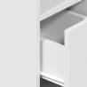 Stylish White Bedside Cabinet with Drawer - 25x31x66 cm