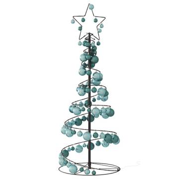 Christmas Tree Light Cone with 80 LEDs & Baubles - 120 cm