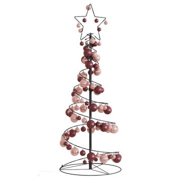 Christmas Tree Light Cone with Baubles - 80 LEDs Warm White