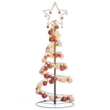 Christmas Tree Light Cone with Baubles - 80 LEDs Warm White