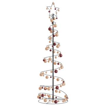 Christmas Tree Light Cone with Baubles 120 LEDs Warm White - 180 cm