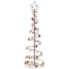  Christmas Tree Light Cone with Baubles 120 LEDs Warm White 180 cm Colour champagne Size 180 cm Quantity in Package 1 Model with baubles 