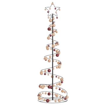 Christmas Tree Light Cone with Baubles 120 LEDs Warm White - 180 cm