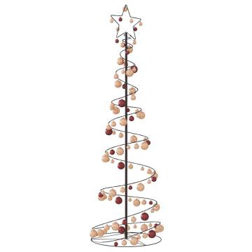 Christmas Tree Light Cone with Baubles 120 LEDs Warm White - 180 cm