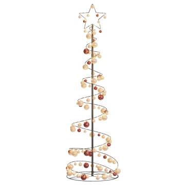 Christmas Tree Light Cone with Baubles 120 LEDs Warm White - 180 cm