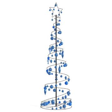 Christmas Tree Light Cone with Baubles - 180 cm, 120 LEDs