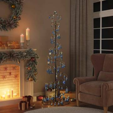 Christmas Tree Light Cone with Baubles - 180 cm, 120 LEDs