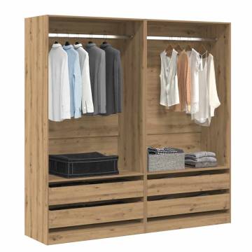 Artisan Oak Wardrobe - Stylish & Compact Storage Solution