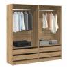  Wardrobe Artisan Oak 100x50x200 cm Engineered Wood Colour artisan oak Size 100 x 50 x 200 cm Quantity in Package 1 Amount 2 drawers 