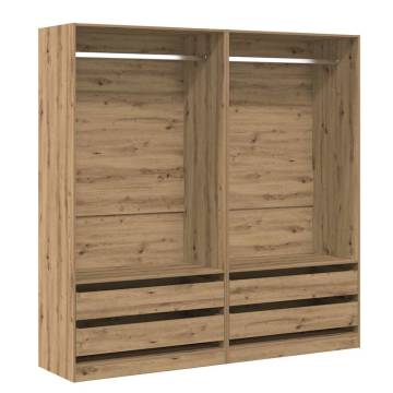 Artisan Oak Wardrobe - Stylish & Compact Storage Solution