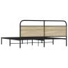 Robust Metal Bed Frame Sonoma Oak 183x213 cm | Hipomarket