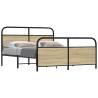  Metal Bed Frame without Mattress Sonoma Oak 150x200 cm King Size Colour sonoma oak Size 150 x 200 cm Model with headboard & footboard 