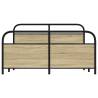 Sonoma Oak Metal Bed Frame 150x200 cm King Size - HipoMarket UK