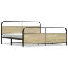 Metal Bed Frame Sonoma Oak 180x200 cm Super King - Hipomarket