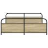 Metal Bed Frame Sonoma Oak 180x200 cm Super King - Hipomarket