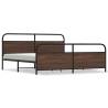 Metal Bed Frame Brown Oak 180x200 cm Super King | HipoMarket