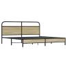 Sonoma Oak Metal Bed Frame 180x200 cm - Super King Size